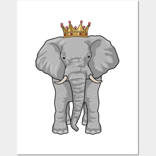 Elephant King Crown Posters and Art